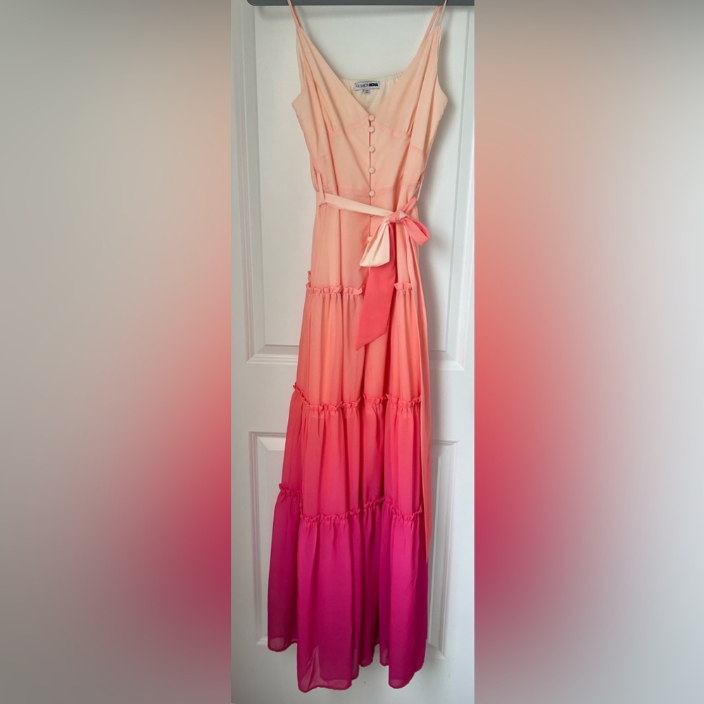 Fashion Nova Pink Spaghetti Strap Sundress Maxi
